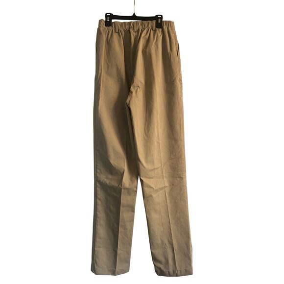 NWOT Land's End Women's Khaki Pants Elastic Waist Poly/Cotton Blend Size 6Tall - Picture 2 of 6